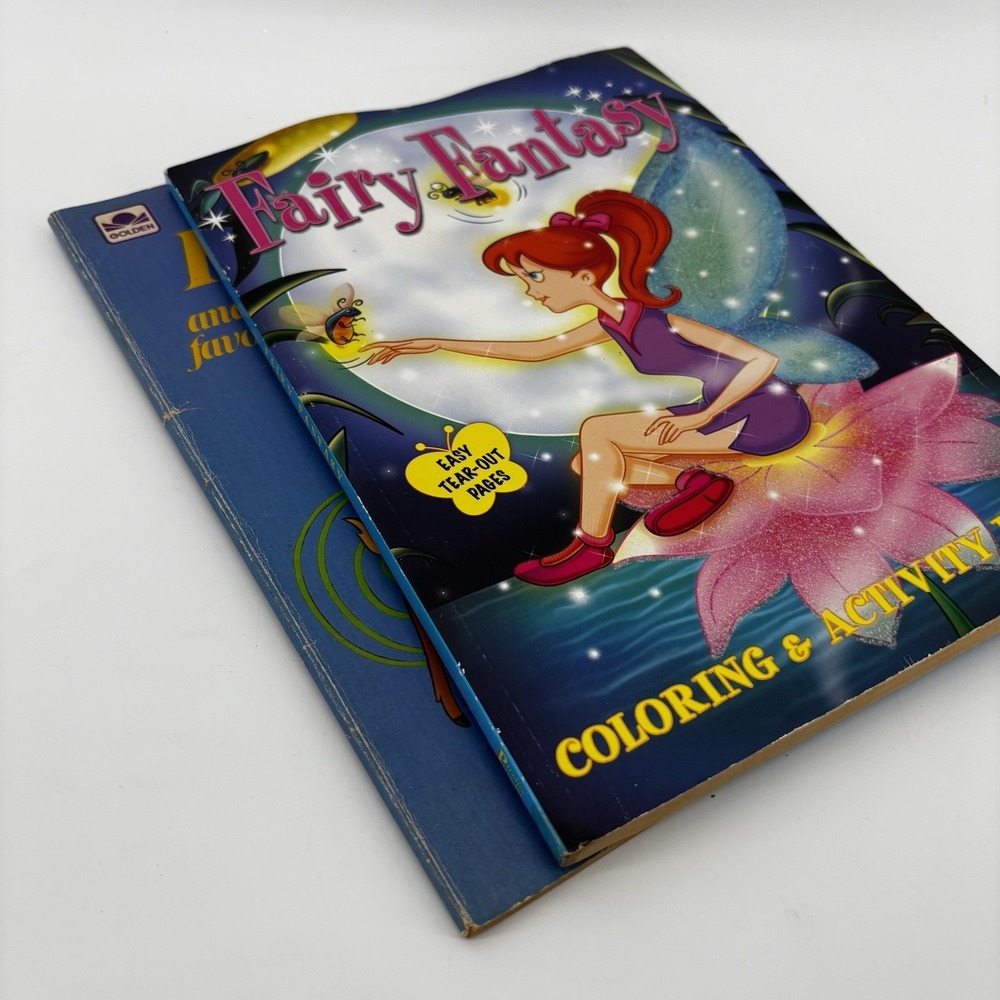 Fairy Fantasy Coloring & Activity Books Lot Of 2 Vintage Pre-Owned Beautiful Art